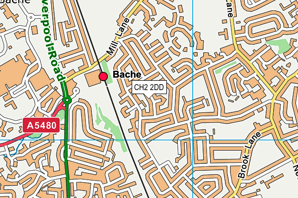 CH2 2DD map - OS VectorMap District (Ordnance Survey)