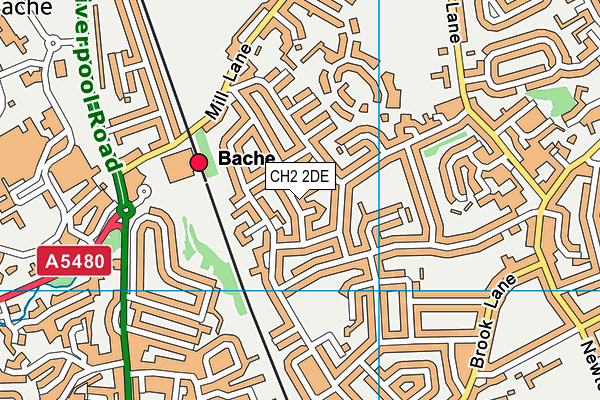 CH2 2DE map - OS VectorMap District (Ordnance Survey)