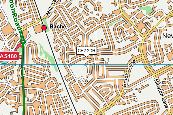 CH2 2DH map - OS VectorMap District (Ordnance Survey)