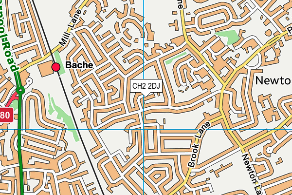 CH2 2DJ map - OS VectorMap District (Ordnance Survey)