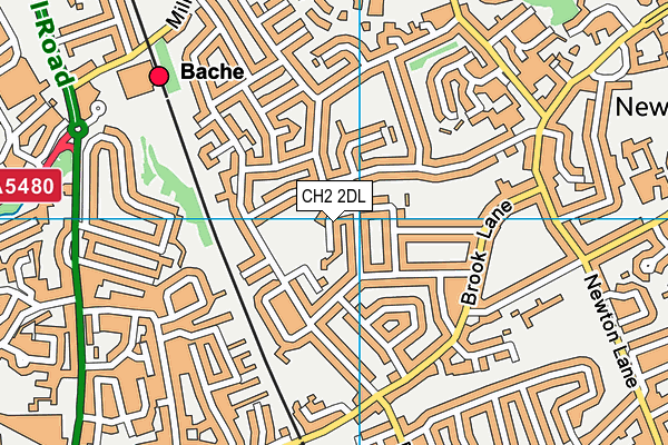 CH2 2DL map - OS VectorMap District (Ordnance Survey)
