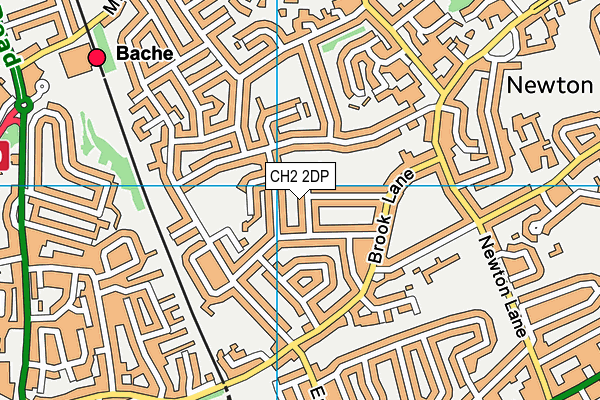 CH2 2DP map - OS VectorMap District (Ordnance Survey)