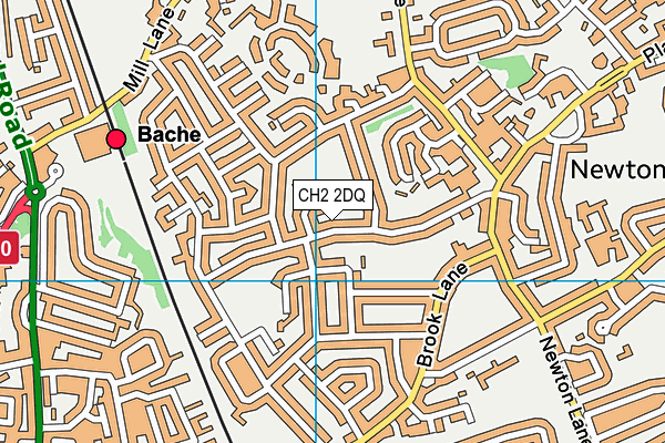 CH2 2DQ map - OS VectorMap District (Ordnance Survey)