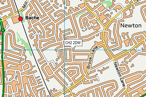 CH2 2DW map - OS VectorMap District (Ordnance Survey)