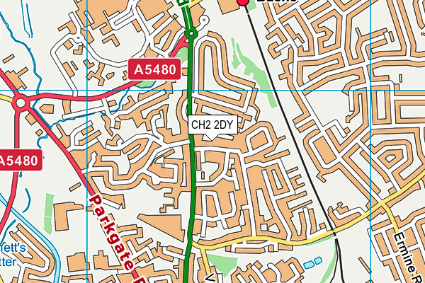 CH2 2DY map - OS VectorMap District (Ordnance Survey)