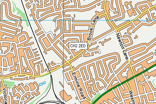 CH2 2ED map - OS VectorMap District (Ordnance Survey)