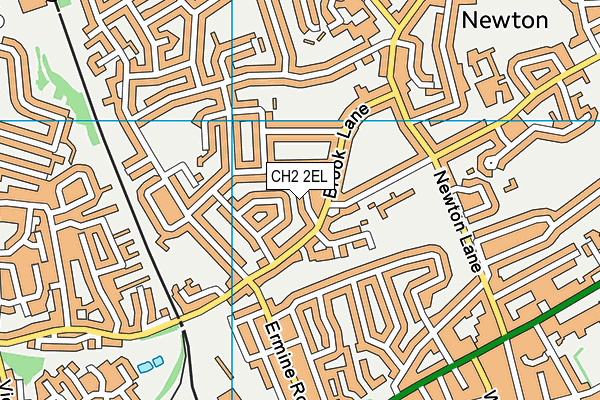 CH2 2EL map - OS VectorMap District (Ordnance Survey)