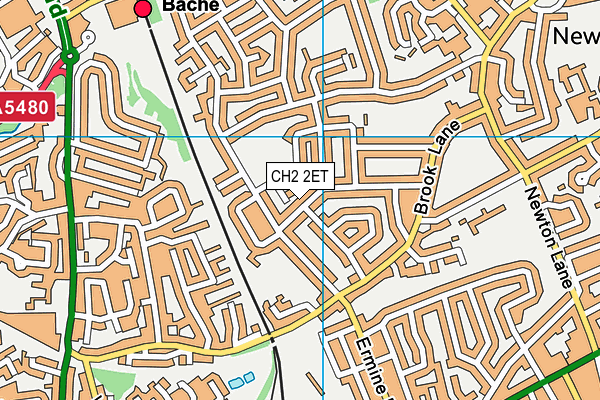 CH2 2ET map - OS VectorMap District (Ordnance Survey)