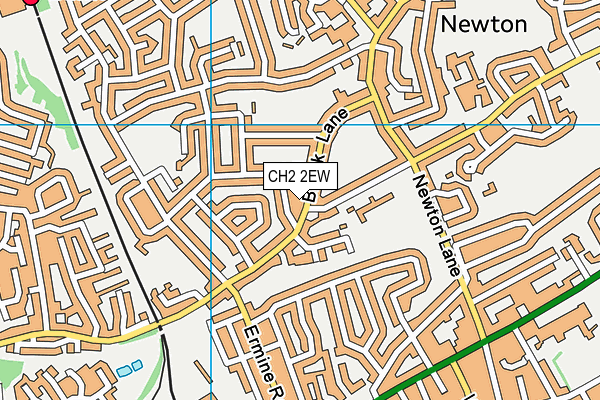 CH2 2EW map - OS VectorMap District (Ordnance Survey)