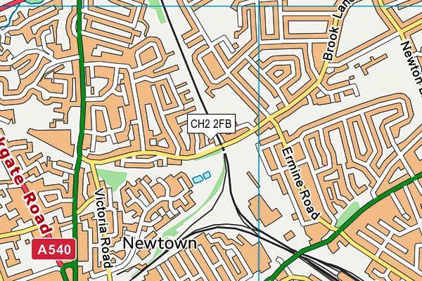 CH2 2FB map - OS VectorMap District (Ordnance Survey)