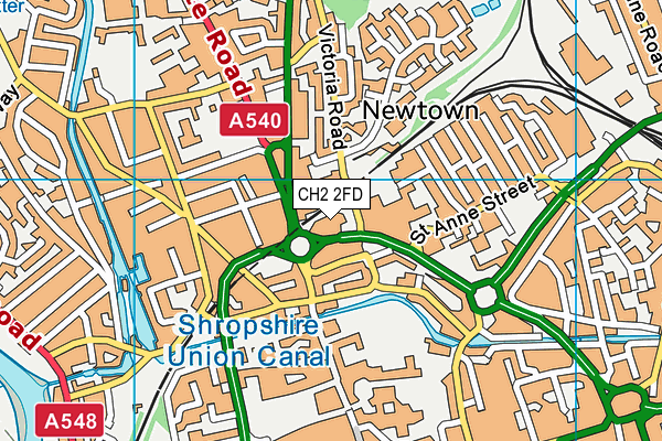 The Gym Group (Chester City Centre) map (CH2 2FD) - OS VectorMap District (Ordnance Survey)