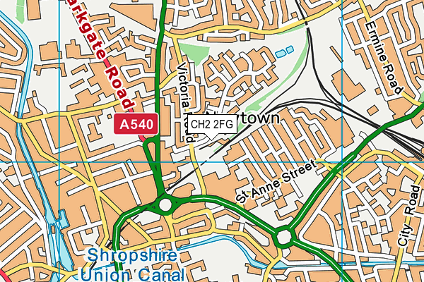 CH2 2FG map - OS VectorMap District (Ordnance Survey)