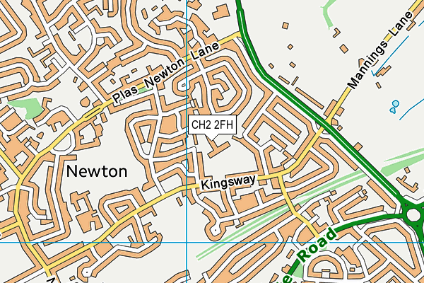 CH2 2FH map - OS VectorMap District (Ordnance Survey)