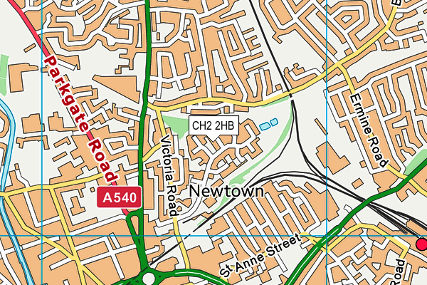 CH2 2HB map - OS VectorMap District (Ordnance Survey)