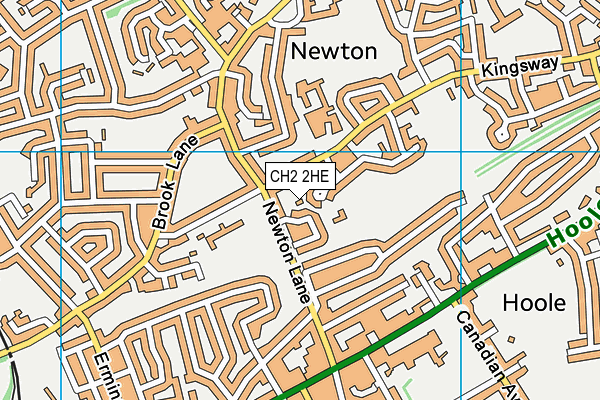 CH2 2HE map - OS VectorMap District (Ordnance Survey)