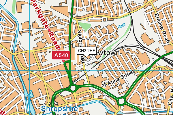 CH2 2HF map - OS VectorMap District (Ordnance Survey)