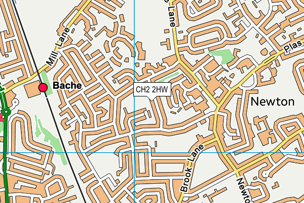 CH2 2HW map - OS VectorMap District (Ordnance Survey)