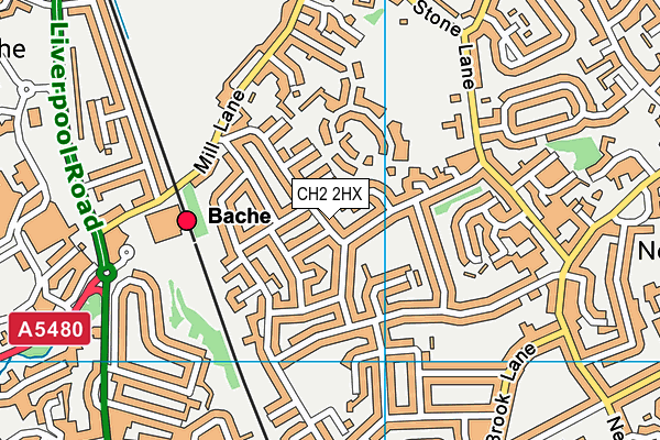CH2 2HX map - OS VectorMap District (Ordnance Survey)