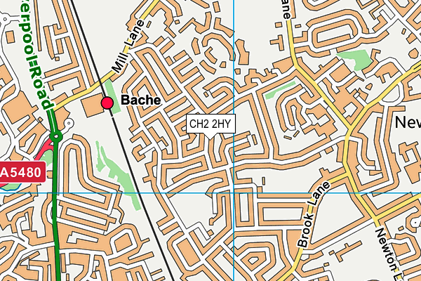 CH2 2HY map - OS VectorMap District (Ordnance Survey)