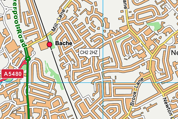 CH2 2HZ map - OS VectorMap District (Ordnance Survey)