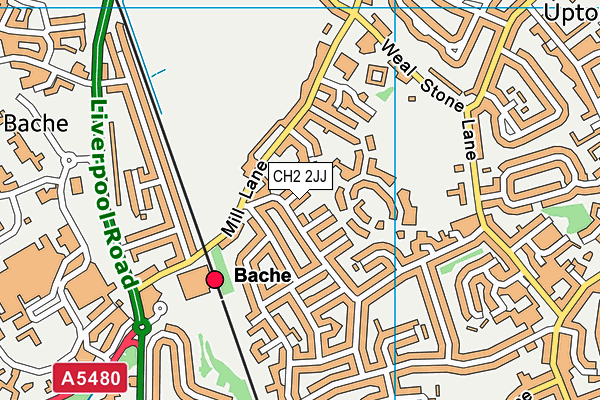 CH2 2JJ map - OS VectorMap District (Ordnance Survey)