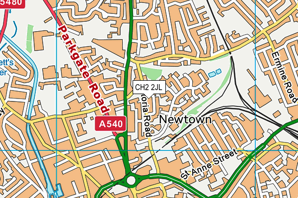 CH2 2JL map - OS VectorMap District (Ordnance Survey)