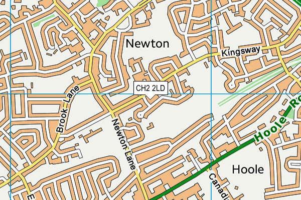 CH2 2LD map - OS VectorMap District (Ordnance Survey)