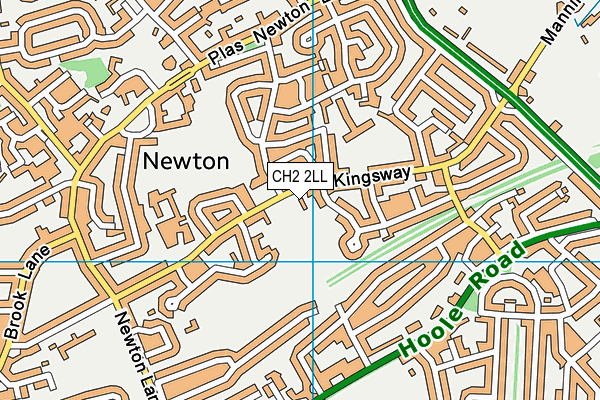 CH2 2LL map - OS VectorMap District (Ordnance Survey)