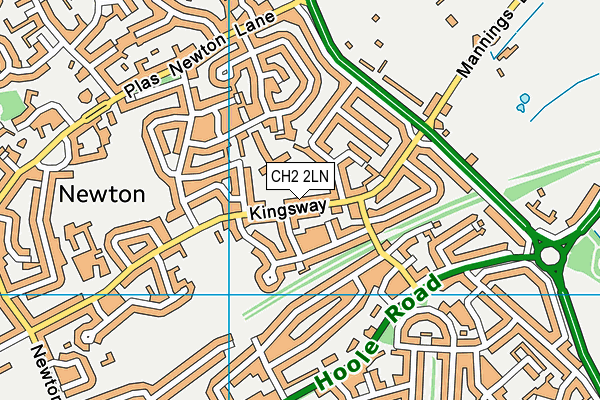 CH2 2LN map - OS VectorMap District (Ordnance Survey)