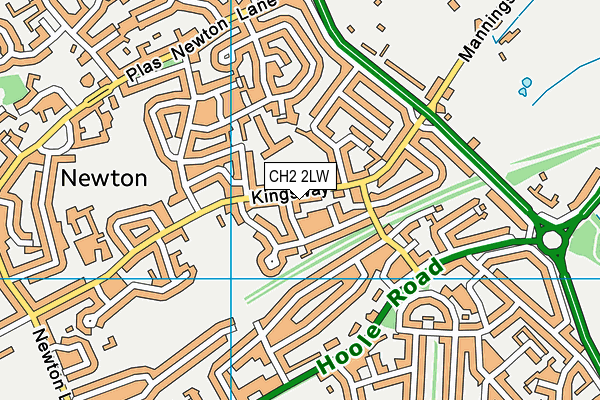 CH2 2LW map - OS VectorMap District (Ordnance Survey)