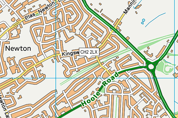 CH2 2LX map - OS VectorMap District (Ordnance Survey)