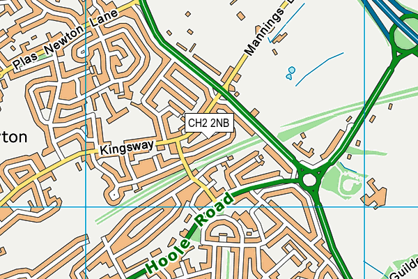 CH2 2NB map - OS VectorMap District (Ordnance Survey)