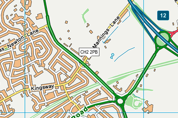 CH2 2PB map - OS VectorMap District (Ordnance Survey)