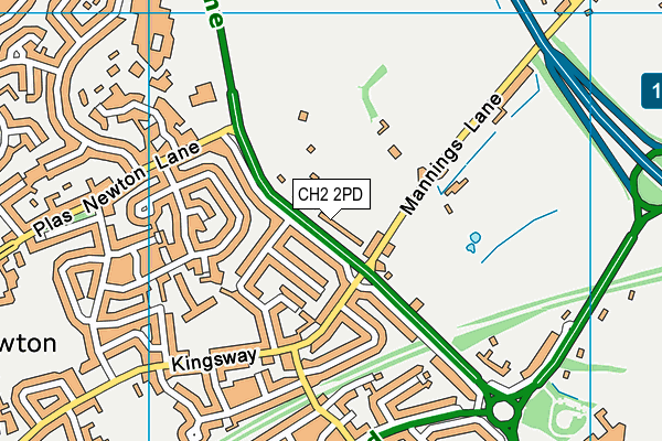 CH2 2PD map - OS VectorMap District (Ordnance Survey)