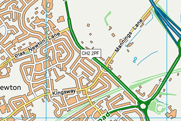 CH2 2PF map - OS VectorMap District (Ordnance Survey)