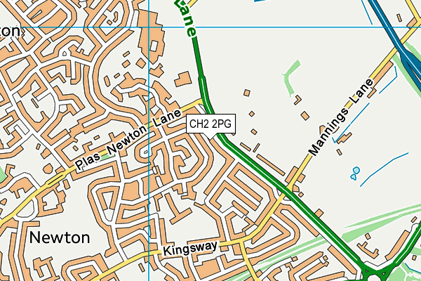 CH2 2PG map - OS VectorMap District (Ordnance Survey)
