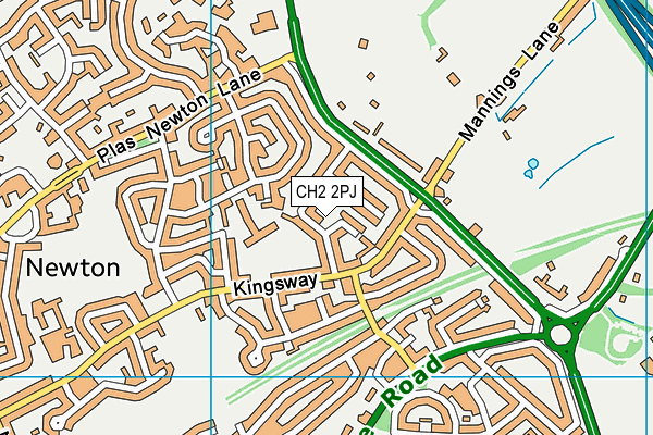 CH2 2PJ map - OS VectorMap District (Ordnance Survey)