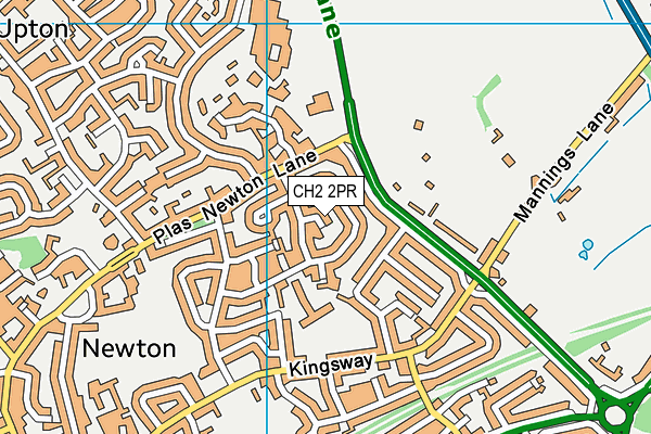 CH2 2PR map - OS VectorMap District (Ordnance Survey)