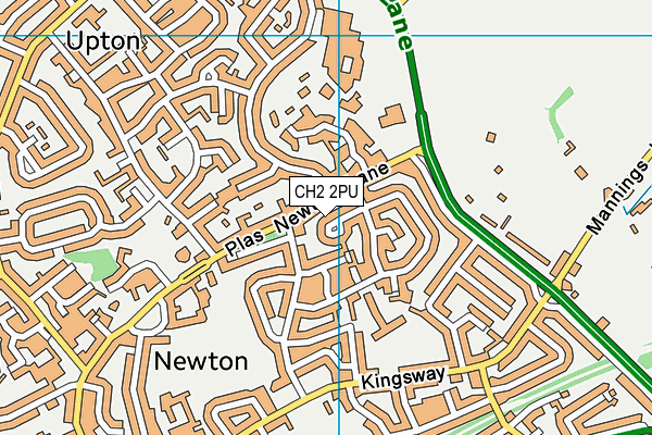 CH2 2PU map - OS VectorMap District (Ordnance Survey)