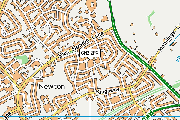 CH2 2PX map - OS VectorMap District (Ordnance Survey)