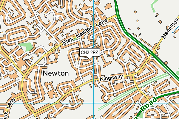 CH2 2PZ map - OS VectorMap District (Ordnance Survey)