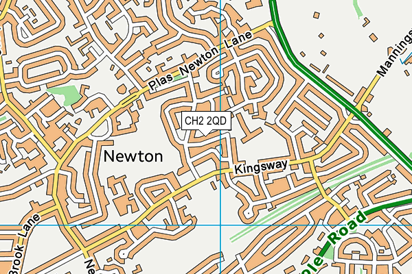 CH2 2QD map - OS VectorMap District (Ordnance Survey)