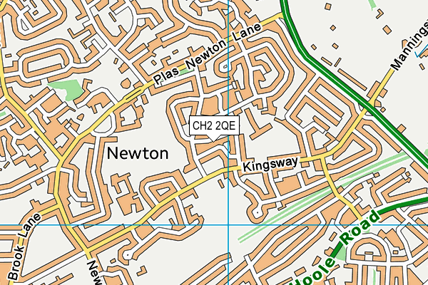 CH2 2QE map - OS VectorMap District (Ordnance Survey)