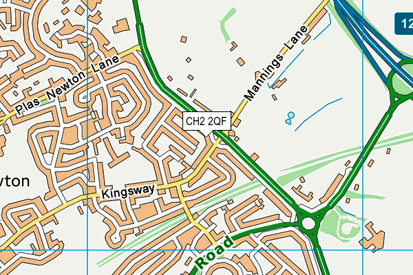 CH2 2QF map - OS VectorMap District (Ordnance Survey)