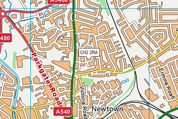 CH2 2RA map - OS VectorMap District (Ordnance Survey)