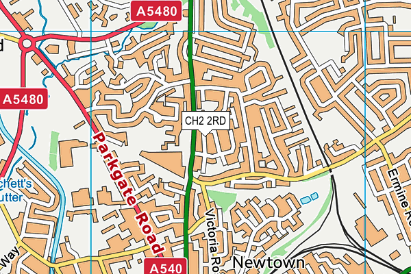 CH2 2RD map - OS VectorMap District (Ordnance Survey)