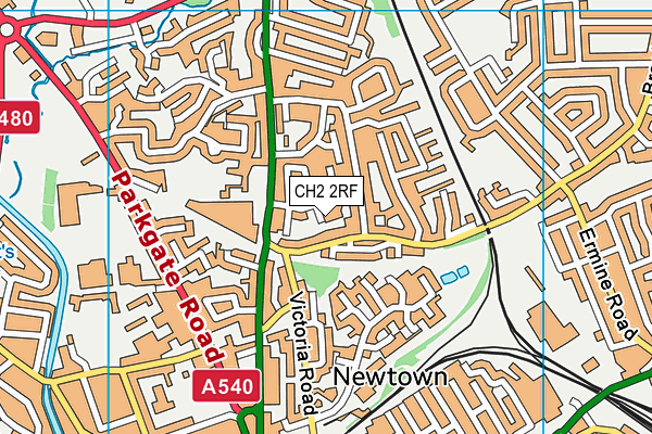 CH2 2RF map - OS VectorMap District (Ordnance Survey)