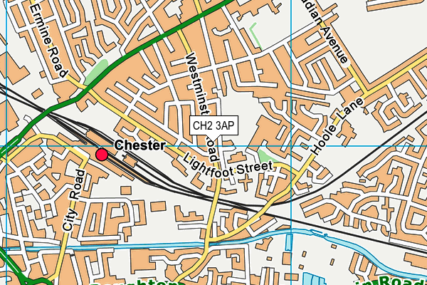 CH2 3AP map - OS VectorMap District (Ordnance Survey)