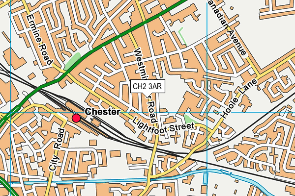 CH2 3AR map - OS VectorMap District (Ordnance Survey)