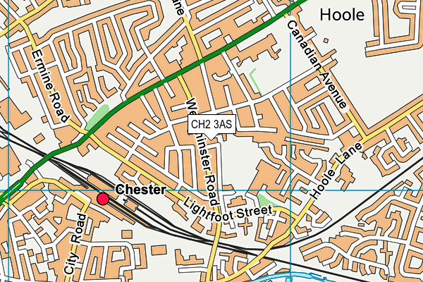 CH2 3AS map - OS VectorMap District (Ordnance Survey)